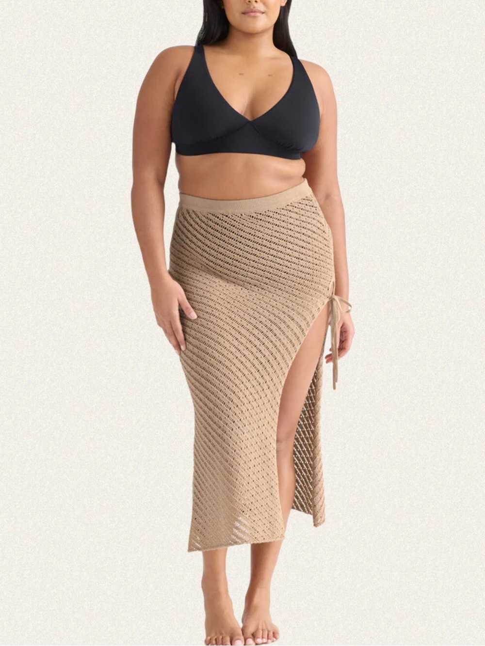 Knix Crochet-Knit Beach Skirt